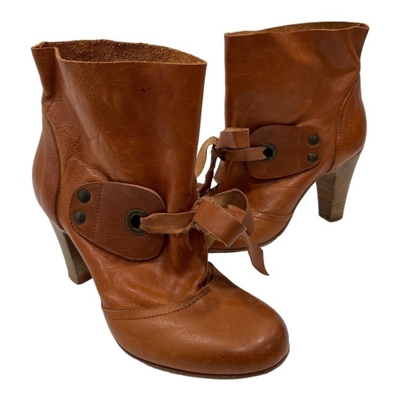 FRU.IT Women's Cognac Leather boots size 36 US 5.5 made in Italy - Picture 5 of 17